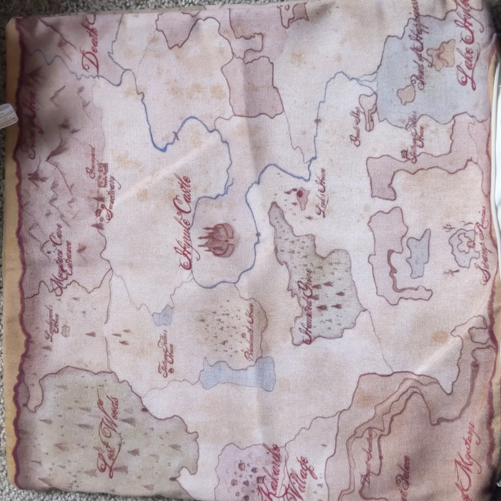 Legend of Zelda Map Pillow Cover.